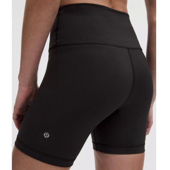 Lululemon Athletica Wunder Train High-Rise 6” Bike Shorts Black Women’s Size 4 - Picture 3 of 6
